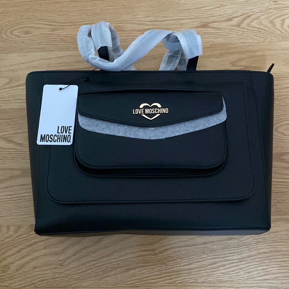NWT Love Moschino Black Bag with Dust Bag